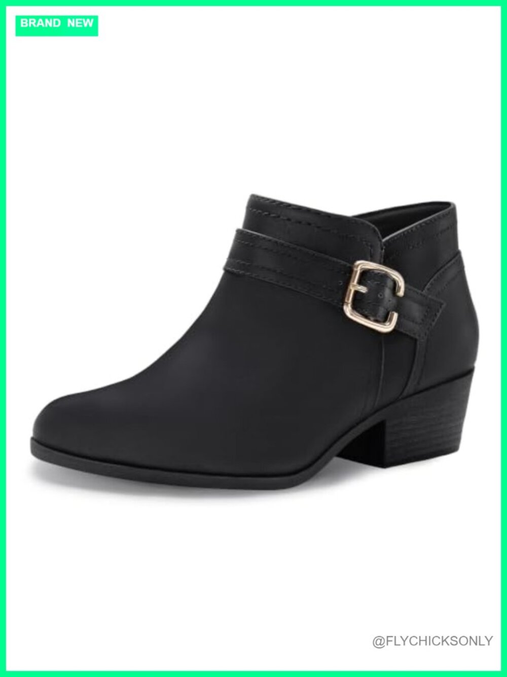 Chunky Low Heel Pointed Toe Ankle Booties with Zipper